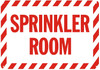 Sprinkler Room Sign - (Reflective !!! Aluminum,RED)