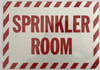 SIGNAGE Sprinkler Room  - (Reflective !!! Aluminum,RED)