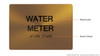 WATER METER Sign -Tactile Signs Tactile Signs