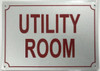 building sign UTILITY ROOM - REFLECTIVE !!! (White)