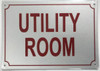 UTILITY ROOM - REFLECTIVE !!! (White) Building  sign