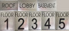 Floor number Sign Set