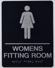 Women'S Fitting Room ACCESSIBLE with Symbol   Braille sign -Tactile Signs Tactile Signs-The Sensation line  Braille sign