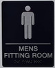 Men'S Fitting Room Sign -Tactile Signs-The Sensation line  Braille sign