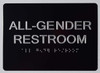 All Gender Restroom Sign -Tactile Signs  The Sensation line Ada sign