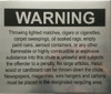 Compliance  COMPACTOR CHUTE WARNING - BRUSHED ALUMINUM  sign