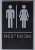 ADA Unisex Bathroom Restroom Sign-Tactile Signs  The Standard ADA line  Braille sign