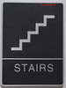 ADA Braille Stair Sign -Tactile Signs  The Leather Sheffield ADA line  Braille sign