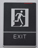 ADA EXIT Sign with Tactile Graphic -Tactile Signs  The Leather Sheffield ADA line Ada sign