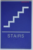 ADA Braille Stair Sign -Tactile Signs  The deep Blue ADA line Ada sign