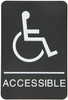 ADA-Braille Tactile Sign, Legend"(Handicapped) ACCESSIBLE" with Wheelchair/Handicapped Graphic Sign - The Standard ADA-line Ada sign