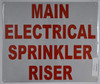 Main Electrical Sprinkler Riser Signage