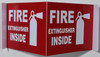 Fire Extinguisher Inside SignD Projection Sign/Fire Extinguisher Inside Sign Hallway Sign