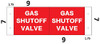 Gas Shut Off ValveD Projection Signage/Gas Shut Off Valve Signage Hallway Signage