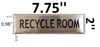 RECYCLE ROOM SIGNAGE -BRUSHED ALUMINUM