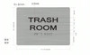 TRASH ROOM Sign  Braille sign -Tactile Signs  The sensation line  Braille sign