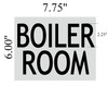 BOILER ROOM SIGNAGE (BRUSHED ALUMINUM)