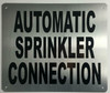Automatic Sprinkler Connection Sign