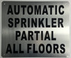 Automatic Sprinkler Partial All Floors Signage