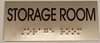 STORAGE ROOM Sign -Tactile Signs   Braille sign