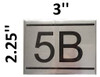 5B APARTMENT NUMBER Signage