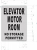 SIGNAGE Elevator Motor Room  (Brushed Aluminium,) Potere d'argento Line