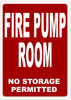 FIRE PUMP ROOM SIGNAGE (red AluminiumReflective !!)