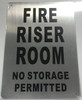 FIRE Riser Room Sign