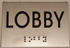 LOBBY Sign -Tactile Signs  BRAILLE-( Heavy Duty-Commercial Use )  Braille sign