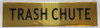 SIGNAGE TRASH CHUTE - GOLD ALUMINUM