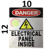 Danger- Electric Panel Inside Fire Dept Sign