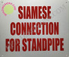 Siamese Connection for Standpipe Signage