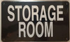 Building STORAGE ROOM  BLACK sign