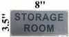 building sign STORAGE ROOM  - BRUSHED ALUMINUM - The Mont Argent Line