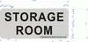 STORAGE ROOM  - BRUSHED ALUMINUM - The Mont Argent Line Building  sign