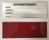 `-HPD SUPERINTENDENT SIGN  Brush Aluminum