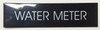 Water Meter Sign (Black, Aluminum)