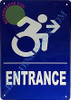 SIGN Entrance Right Arrow  (Aluminium-Rust Free,Blue,  )