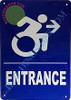 Compliance sign Entrance Right Arrow  (Aluminium-Rust Free,Blue,  )