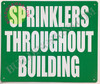 SPRINKLERS Throughout Building Signage