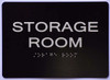STORAGE ROOM SIGN Tactile Signs   Ada sign
