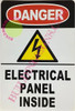 Danger Electrical Panel Inside Fire Dept Sign