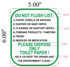 SIGN TOILET - DO NOT FLUSH LIST