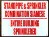 Standpipe and Sprinkler Combination Siamese Sign