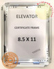 Elevator Certificate FRAME (Lockable !!!, Silver, Heavy Duty, Aluminum)
