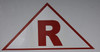 State Truss Construction Signage-R Triangular ( Sticker)