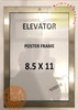 Elevator Poster FRAME (Lockable !!!, Stainless Steel, Heavy Duty-Commercial use)