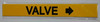 Pipe Marking-Valve with Arrow Sign (Sticker Yellow)