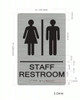 STAFF Restroom Sign  Braille sign -Tactile Signs  -The sensation line