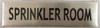 SILVER SPRINKLER ROOM HPD SIGN